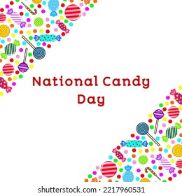 vector graphic of national candy day good for national candy day celebration. flat design. flyer design.flat illustration.
