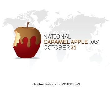 vector graphic of national caramel apple day good for national caramel apple day celebration. flat design. flyer design.flat illustration.