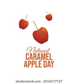 gráfico vetorial do Dia Nacional da Maçã de Caramelo ideal para a celebração do Dia Nacional da Maçã de Caramelo.