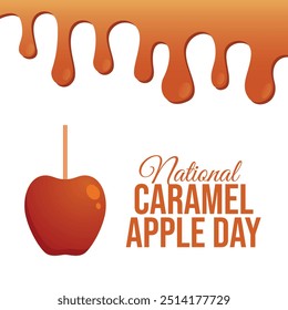 gráfico vetorial do Dia Nacional da Maçã de Caramelo ideal para a celebração do Dia Nacional da Maçã de Caramelo.