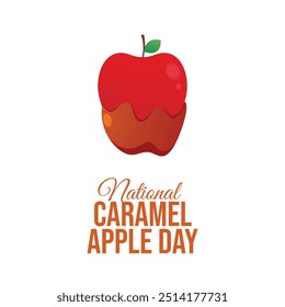 gráfico vetorial do Dia Nacional da Maçã de Caramelo ideal para a celebração do Dia Nacional da Maçã de Caramelo.