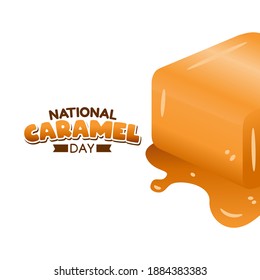 vector graphic of national caramel day good for national caramel day celebration. flat design. flyer design.flat illustration.