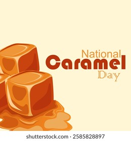 vector graphic of National Caramel Day ideal for National Caramel Day celebration.