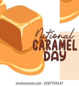 vector graphic of National Caramel Day ideal for National Caramel Day celebration.