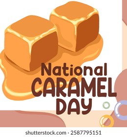 vector graphic of National Caramel Day ideal for National Caramel Day celebration.