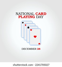 vector graphic of national card playing day good for national card playing day celebration. flat design. flyer design.flat illustration.