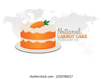 vector graphic of national carrot cake day good for national carrot cake day celebration. flat design. flyer design.flat illustration.