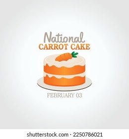 vector graphic of national carrot cake day good for national carrot cake day celebration. flat design. flyer design.flat illustration.