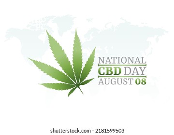 Vector Graphic Of National CBD Day Good For National CBD Day Celebration. Flat Design. Flyer Design.flat Illustration.