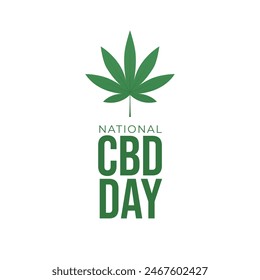 vector graphic of National CBD Day ideal for National CBD Day celebration.