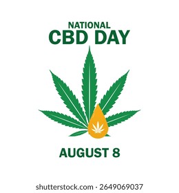 gráfico vetorial do Dia Nacional do CBD ideal para a celebração do Dia Nacional do CBD