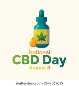 gráfico vetorial do Dia Nacional do CBD ideal para a celebração do Dia Nacional do CBD