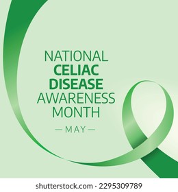 vector graphic of national celiac disease awareness month good for national celiac disease awareness month celebration. flat design. flyer design.flat illustration.
