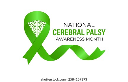 Vector graphic of National Cerebral Palsy Awareness Month is observed every year in March. That affect movement, muscle tone, and posture. Contribute to organizations dedicated to CP research, support