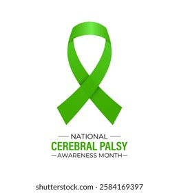 Vector graphic of National Cerebral Palsy Awareness Month is observed every year in March. That affect movement, muscle tone, and posture. Contribute to organizations dedicated to CP research, support