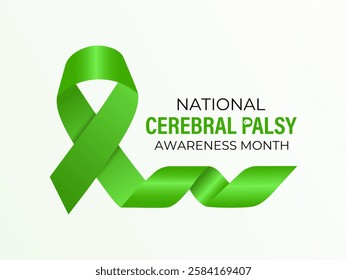 Vector graphic of National Cerebral Palsy Awareness Month is observed every year in March. That affect movement, muscle tone, and posture. Contribute to organizations dedicated to CP research, support