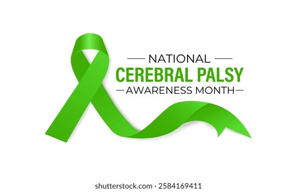 Vector graphic of National Cerebral Palsy Awareness Month is observed every year in March. That affect movement, muscle tone, and posture. Contribute to organizations dedicated to CP research, support