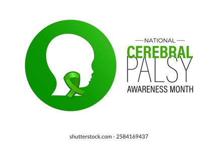 Vector graphic of National Cerebral Palsy Awareness Month is observed every year in March. That affect movement, muscle tone, and posture. Contribute to organizations dedicated to CP research, support