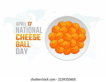 vector graphic of national cheese ball day good for national cheese ball day celebration. flat design. flyer design.flat illustration.