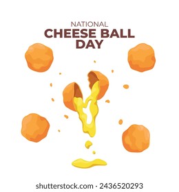 Gráfico vectorial del Día Nacional de la Bola de Queso ideal para la celebración del Día Nacional de la Bola de Queso.