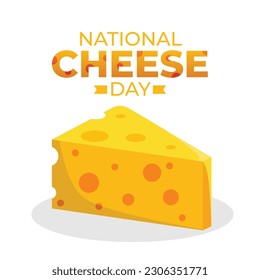 vector graphic of National cheese day good for National cheese day celebration. flat design. flyer design.flat illustration.