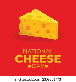 gráfico vectorial del Día Nacional del Queso bueno para la celebración del Día Nacional del Queso. diseño plano. diseño de volante.ilustración plana.