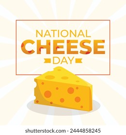 Gráfico de Vector del Día Nacional del Queso ideal para la celebración del Día Nacional del Queso.