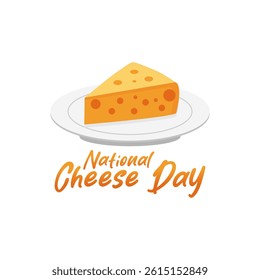 Vector graphic of National Cheese Day for National Cheese Day celebration.