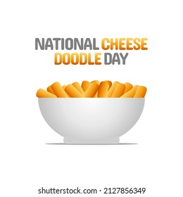 vector graphic of national cheese doodle day good for national cheese doodle day celebration. flat design. flyer design.flat illustration.