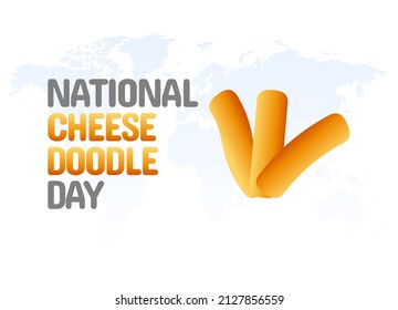 vector graphic of national cheese doodle day good for national cheese doodle day celebration. flat design. flyer design.flat illustration.