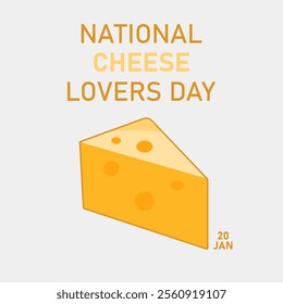 vector graphic of National Cheese Lover's Day good for national National Cheese Lover's Day celebration. flat design. flyer design.flat illustration.