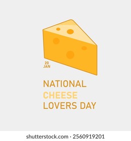 vector graphic of National Cheese Lover's Day good for national National Cheese Lover's Day celebration. flat design. flyer design.flat illustration.