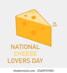 vector graphic of National Cheese Lover's Day good for national National Cheese Lover's Day celebration. flat design. flyer design.flat illustration.