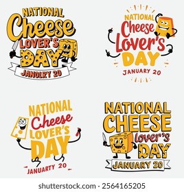 vector graphic of national cheese lover's day good set for national cheese lover's day celebration. illustration set vector