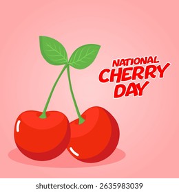 vector graphic of National Cherry Day ideal for National Cherry Day celebration