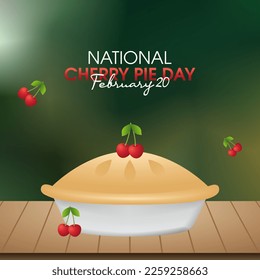 Vektorgrafik der nationalen Kirschkuchen Tag gut für die nationalen Kirschkuchenfeier. flaches Design. flyer design.flache Illustration.