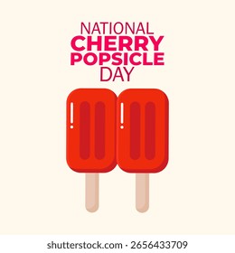 gráfico vetorial do Dia Nacional do Picolé da Cereja ideal para a celebração do Dia Nacional do Picolé da Cereja