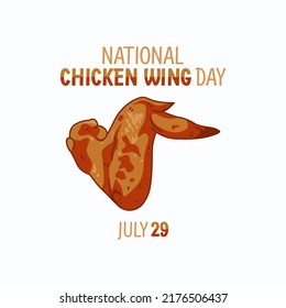 vector graphic of national chicken wing day good for national chicken wing day celebration. flat design. flyer design.flat illustration.