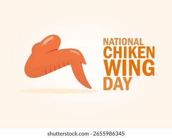 Vector graphic of National Chicken Wing Day for National Chicken Wing Day celebration.