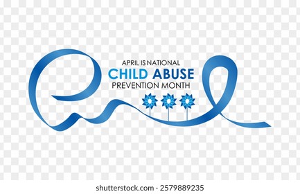 Vector graphic of National Child Abuse Prevention Month is April. An opportunity to inform, defend children, and promote their safety and development. Banner poster, flyer and background design.