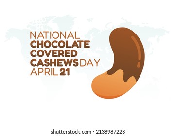 Vector Graphic Of National Chocolate Covered Cashews Day Good For National Chocolate Covered Cashews Day Celebration. Flat Design. Flyer Design.flat Illustration.