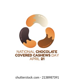 Vector Graphic Of National Chocolate Covered Cashews Day Good For National Chocolate Covered Cashews Day Celebration. Flat Design. Flyer Design.flat Illustration.