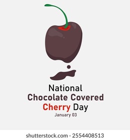 vector graphic of National Chocolate Covered Cherry Day good for national National Chocolate Covered Cherry Day celebration. flat design. flyer design.flat illustration.