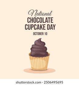 vector graphic of National Chocolate Cupcake Day ideal for National Chocolate Cupcake Day celebration.