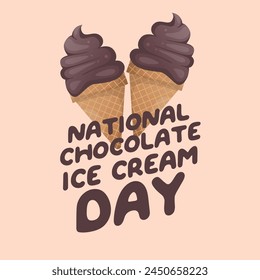 vector graphic of National Chocolate Ice Cream Day ideal for National Chocolate Ice Cream Day celebration.