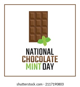vector graphic of national chocolate mint day good for national chocolate mint day celebration. flat design. flyer design.flat illustration.