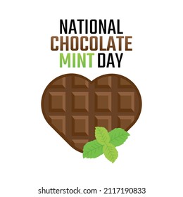 vector graphic of national chocolate mint day good for national chocolate mint day celebration. flat design. flyer design.flat illustration.