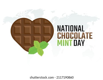 vector graphic of national chocolate mint day good for national chocolate mint day celebration. flat design. flyer design.flat illustration.