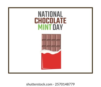 vector graphic of national chocolate mint day good for national chocolate mint day celebration. flat design. flyer design. flat illustration.