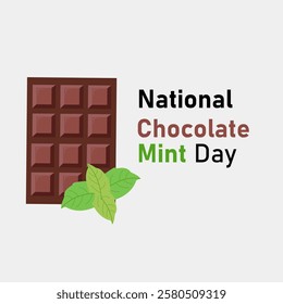 vector graphic of National Chocolate Mint Day good for national National Chocolate Mint Day celebration. flat design. flyer design.flat illustration.